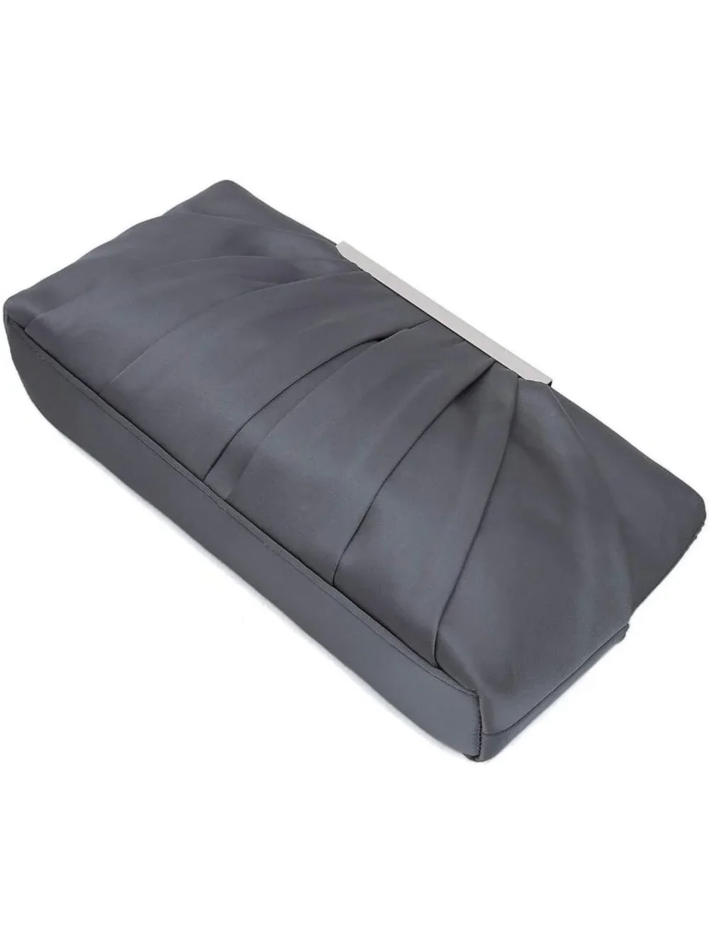 👜Women's Pewter Pleated Satin Elegant Evening Clutch Formal Wedding Purse